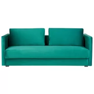 Sofy i kanapy - Sofa rozkładana welurowa zielona EKSJO - miniaturka - grafika 1