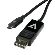 Adaptery i przejściówki - V7 V7UCDP-2M zmieniacz płci / kabli USB Type-C 3.2 Gen 1 DisplayPort Czarny V7UCDP-2M - miniaturka - grafika 1