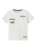 Koszulki i topy damskie - NAME IT Chłopięca Nkmkoman Ss Loose Top T-Shirt, White Alyssum, 134-140 - miniaturka - grafika 1