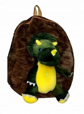 Plecak Dinozaur T-Rex Dwa Kolory Z Odstającą Głową Dinozaura