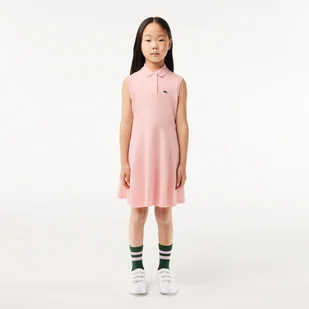 Lacoste Kız Çocuk Pileli Pembe Elbise - Sukienki i spódniczki dla dziewczynek - miniaturka - grafika 1