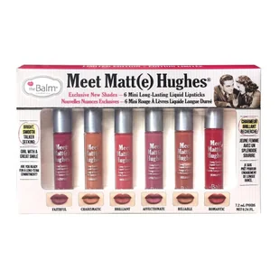 The Balm Meet Matt(e) Hughes - 6 Mini Long-Lasting Liquid Lipsticks - Zestaw 6 mini matowych pomadek w płynie - EXCLUSIVE NEW SHADES THELL6MESH - Szminki - miniaturka - grafika 2