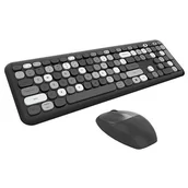 Zestawy myszka + klawiatura - Mofii 666 2.4G Myszka + Klawiatura Bezprzewodowa Czarny - miniaturka - grafika 1