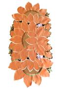 Obrusy i serwetki - Bieżnik z haftem, 60x120, pomarańczowy w kwiaty, OH-192-I - miniaturka - grafika 1