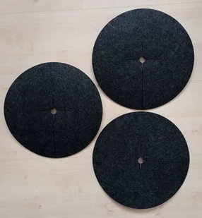Zestaw krążków przeciwchwastowych 3 szt. ściółkowanie grafit fi 26 cm - Agrowłókniny - miniaturka - grafika 1