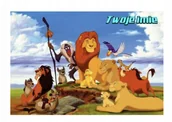 Puzzle - Puzzle KRÓL LEW SIMBA PREZENT A3 252 el z Nadrukiem + IMIĘ Pudełko 38 - miniaturka - grafika 1