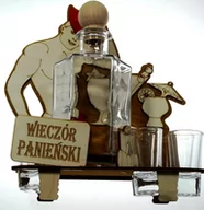 Miseczki i talerzyki dla dzieci - Pigmejka Karafka na alkohol - Wieczór Panieński PIGMEJKA, 500 ml + 6 szt. kieliszków - miniaturka - grafika 1