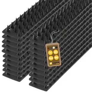 Plastikowe Tosta kolce przeciw ptakom 4,5 x 50 cm czarne 20 szt. - Zwalczanie i odstraszanie szkodników - miniaturka - grafika 1