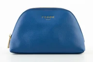 Kosmetyczki, organizery i kuferki - Kosmetyczka damska Fedon 1919 Eva Trousse skórzana niebieska - miniaturka - grafika 1