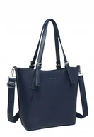 Torebki damskie - Pojemna Torebka Damska Granatowa Shopper na Ramię LUIGISANTO HS1239 Blue - miniaturka - grafika 1