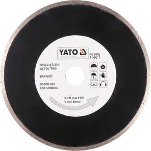 Yato tarcza tnąca pełna 200mm - 6017 (YT-6017) - Tarcze do pił - miniaturka - grafika 1