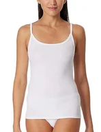 Koszulki i topy damskie - Schiesser Damski spaghettitop podkoszulek Organic Cotton-Pure Rib bielizna, biały_179885, 40, Biały_179885, 40 - miniaturka - grafika 1