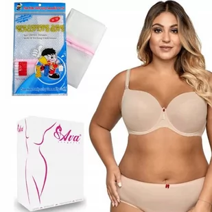 ﻿Biustonosz AVA 1263 usztywniany Full beżowy 80D - Biustonosze - miniaturka - grafika 1