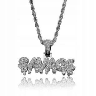 Naszyjnik wisiorek chain savage srebrny streetwear prezent - Wisiorki - miniaturka - grafika 1