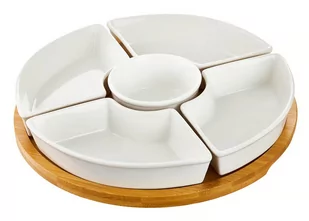 KOMPLET 5 SALATEREK NA PODSTAWIE BAMBUS NATURAL AMBITION - Inne naczynia kuchenne - miniaturka - grafika 1