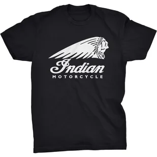 Indian Logo Koszulka Dla Motocyklisty Indianin - Koszulki męskie - miniaturka - grafika 1