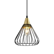 Lampy sufitowe - Lampa wisząca TESS E27 - czarny/złoty - miniaturka - grafika 1