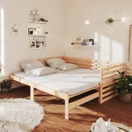 Łóżka - Lumarko Łóżko wysuwane, 2 x (90x200) cm, lite drewno sosnowe - miniaturka - grafika 1