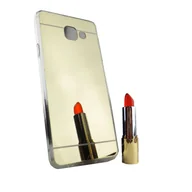 Etui i futerały do telefonów - Etui na telefon komórkowy Samsung Galaxy A7 2016 Mirror Soft Case Protective Cover Gold - miniaturka - grafika 1