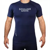 Kimona, stroje i obuwie - Ground Game Rashguard Męski krótki rękaw Skin Navy L - miniaturka - grafika 1