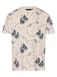Polo Ralph Lauren T-shirt - klasyczny krój Mężczyźni Bawełna biały wzorzysty, S - Koszulki męskie - miniaturka - grafika 1