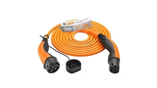 LAPP HELIX kabel do ładowania Typu 2, do 11 kW, 5 m, pomarańczowy, 61796 - Akcesoria do układu elektrycznego - miniaturka - grafika 1