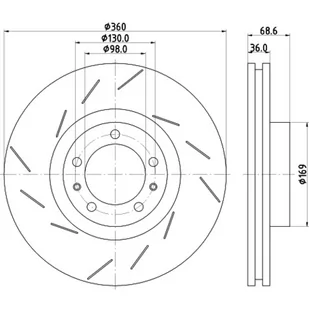 Tarcza hamulcowa HELLA 8DD 355 133-631 - Tarcze hamulcowe - miniaturka - grafika 1