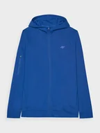 Bluzy sportowe męskie - Męska bluza dresowa rozpinana 4F 4FRAW24TSWSM1823 - niebieska - miniaturka - grafika 1