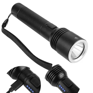 GERMINA Akumulator LED Latarka Taktyczna IP44 1500lm - Latarki - miniaturka - grafika 1