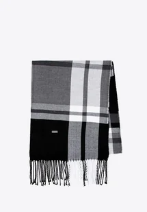 Szalik męski w kratę czarno - szary - Apaszki i szaliki męskie - miniaturka - grafika 1