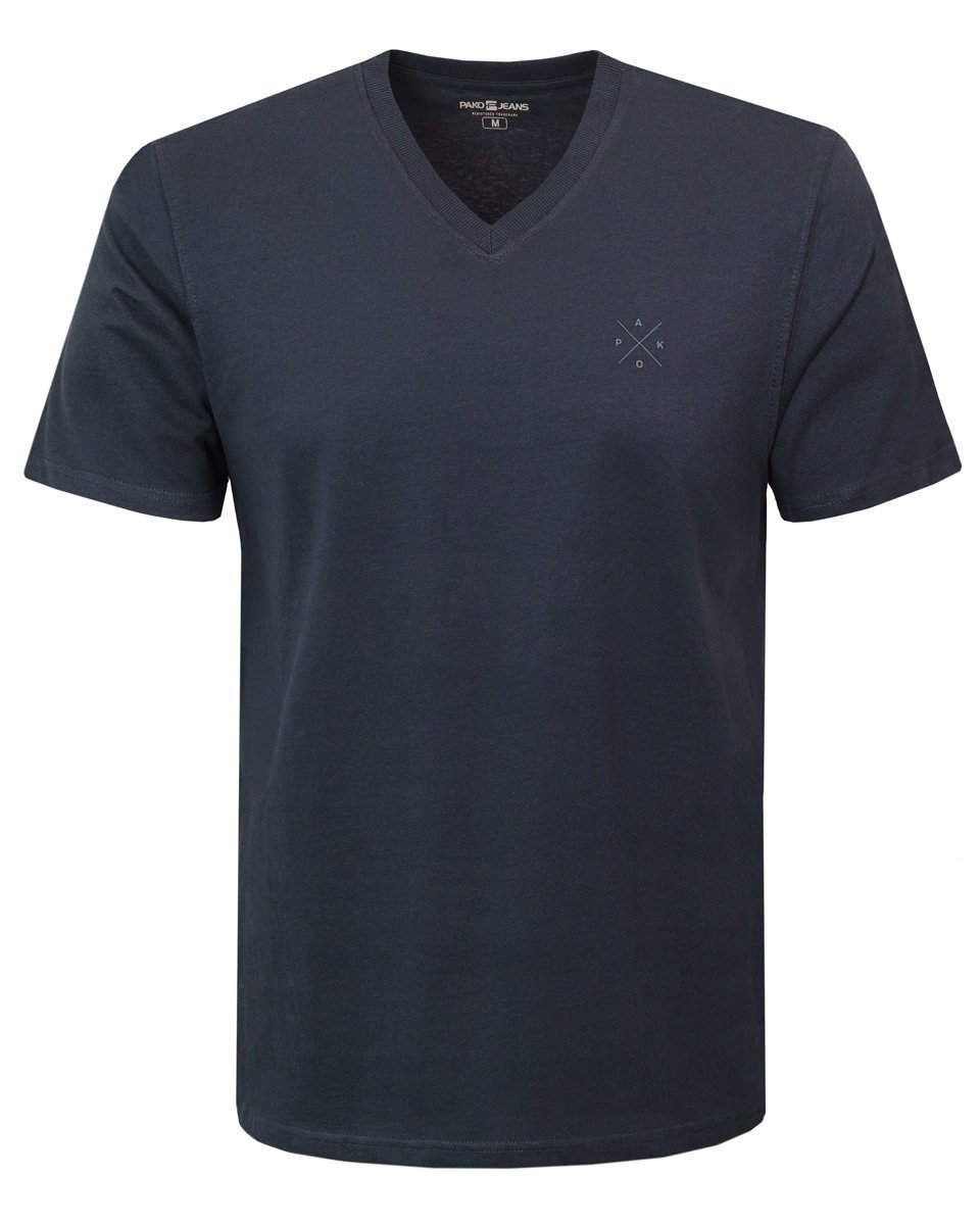 T-SHIRT Męski w SEREK Koszulka Bawełniana RICK GRANATOWY 2XL Pako Jeans