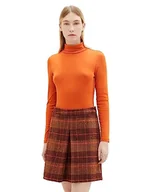 Koszulki i topy damskie - TOM TAILOR Damska koszulka z długim rękawem, 19772 - Gold Flame Orange, 3XL - miniaturka - grafika 1