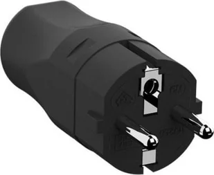 Bachmann Wtyczka montażowa BACHMANN czarna, CEE 7/7 2-biegunowa z uziemieniem ochronnym - Gniazdka elektryczne - miniaturka - grafika 1