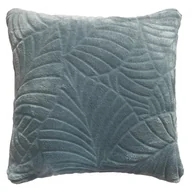 Poszewki na poduszki - Poszewka dekoracyjna Leafline puszysta 40x40 liście niebieska - miniaturka - grafika 1