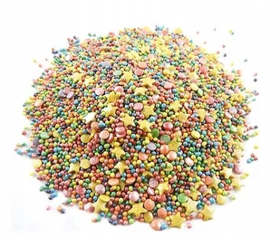 POSYPKA CUKROWA KOLOROWA KONFETTI NA TORT MIX 1kg - Dodatki do ciast w proszku - miniaturka - grafika 1