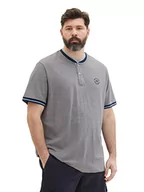 Koszulki męskie - TOM TAILOR Męska koszulka polo, rozmiar 30895, kolor granatowy offwhite two tone, 4XL, 30895 - Navy Offwhite Two Tone, 4XL - miniaturka - grafika 1