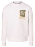 Bluzy męskie - Calvin Klein Bluza męska Mężczyźni biały nadruk, S - miniaturka - grafika 1