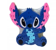 Puzzle - Puzzle Drewniane Edukacyjne Stich Układanka Puzzle  3D Literki Cyfry 2W1 - miniaturka - grafika 1