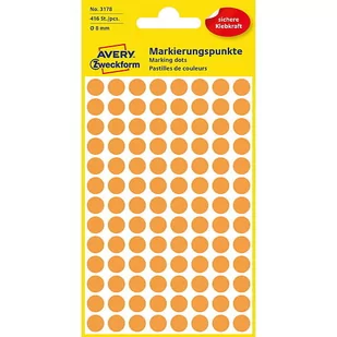 Avery Zweckform Kółka do zaznaczania śr. 8 mm, 416 etykiet, pomarańczowe odblaskowe ZW381 - Etykiety samoprzylepne i bloki etykiet - miniaturka - grafika 4