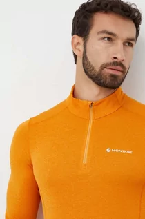 Bielizna sportowa męska - Montane longsleeve funkcyjny Dart Zip kolor pomarańczowy - grafika 1