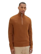 Swetry męskie - TOM TAILOR sweter męski, 30313 - Equestrian Brown Melange, XL - miniaturka - grafika 1