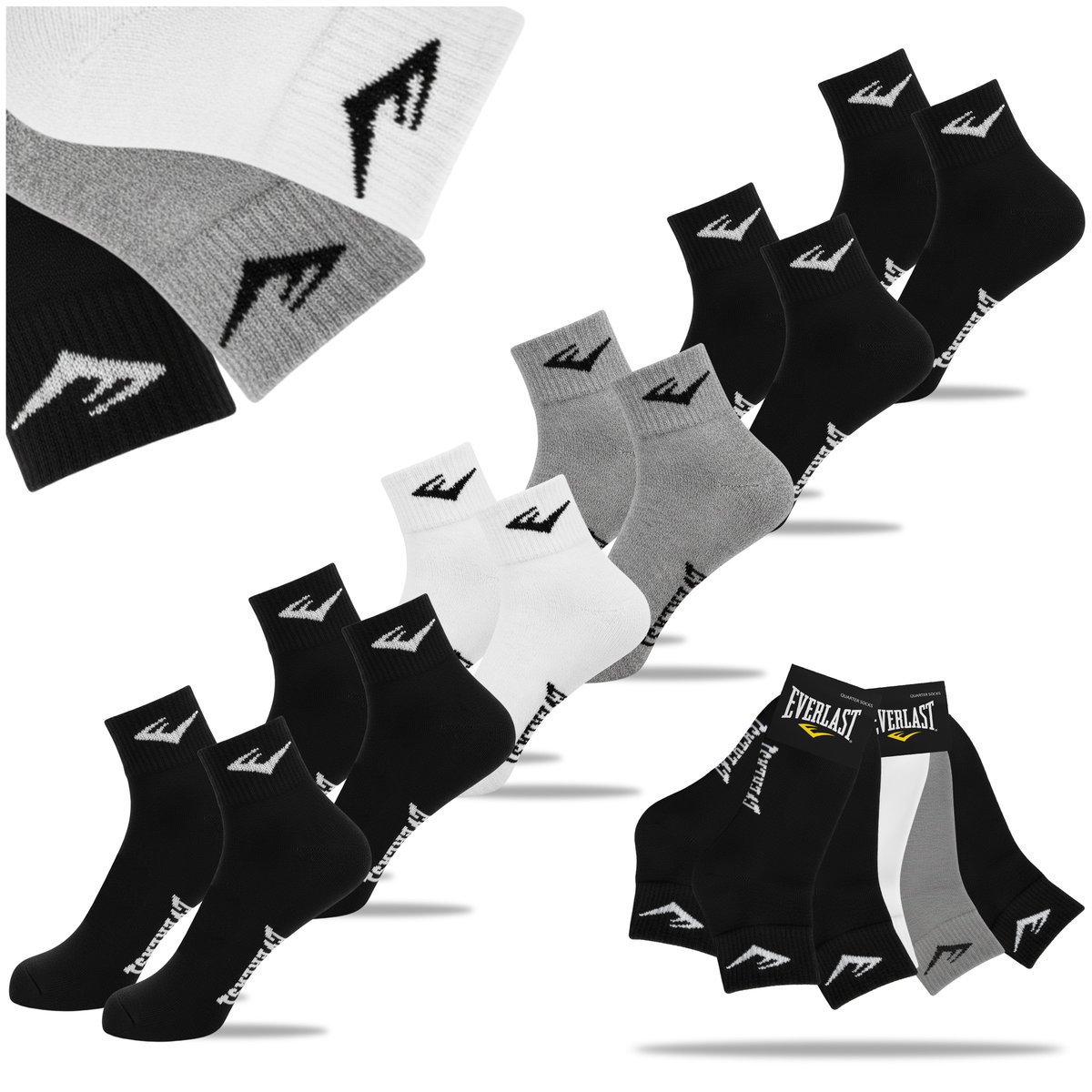 Everlast Skarpety Męskie 6 Par Bawełna SKQ003 Rozmiar 43/46