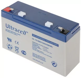 Ultracell Akumulator UL 12-6 6V/12AH-UL 6V/12AH-UL - Akumulatory ogólnego zastosowania - miniaturka - grafika 1