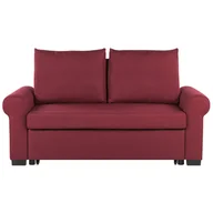 Sofy i kanapy - Beliani Sofa rozkładana burgundowa SILDA - miniaturka - grafika 1