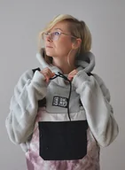 Bluzy damskie - Długa Bluza Z Polaru - miniaturka - grafika 1