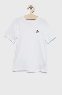 Koszulki i topy damskie - adidas Originals t-shirt bawełniany dziecięcy kolor biały gładki - grafika 1