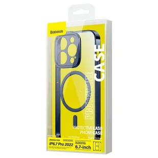 Zestaw ochronny Baseus Glitter przeźroczyste etui magnetyczne i szkło hartowane do iPhone 14 Pro Max (niebieski) - Etui i futerały do telefonów - miniaturka - grafika 5