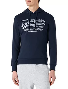 Jack&JONES męska bluza z kapturem JPRBLUBILLY z kapturem, granatowa, S - Bluzy męskie - miniaturka - grafika 1
