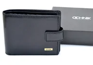 Portfele - Portfel męski skórzany OCHNIK PL-188/99 – klasyczna czerń PL-188/99 - miniaturka - grafika 1