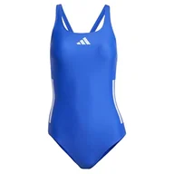 Stroje kąpielowe - adidas Damski strój kąpielowy z 3 paskami C-Back 44, Półprzezroczysty niebieski/fioletowy odcień, 44 - miniaturka - grafika 1
